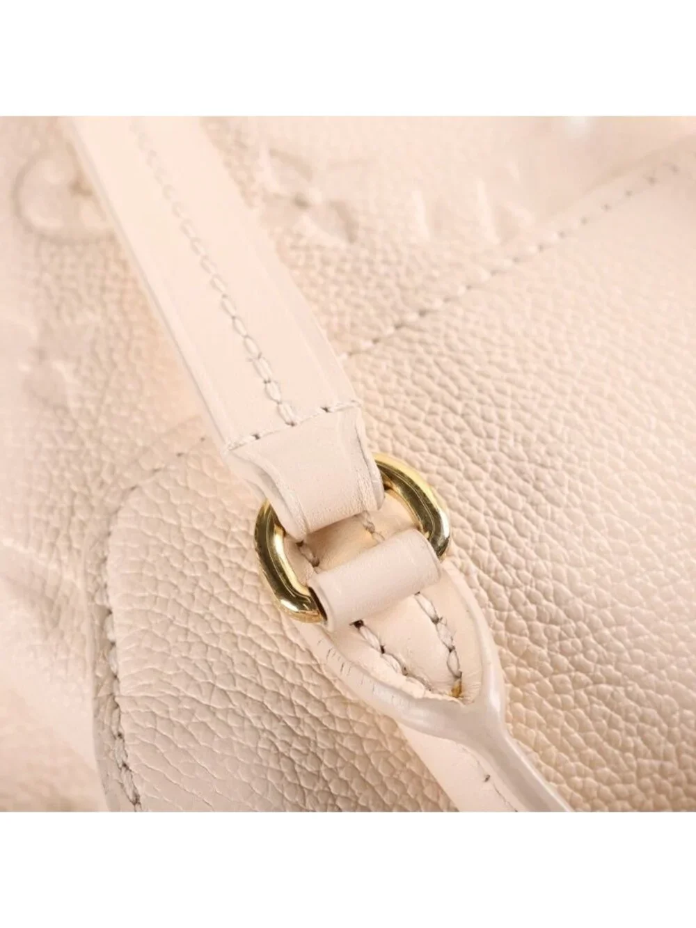 Louis Vuitton Monogram Empreinte Montsouris PM Cream Backpack Ivory Leather Gold